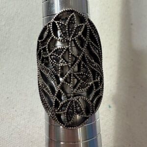 Oval marcasite ring size 8
